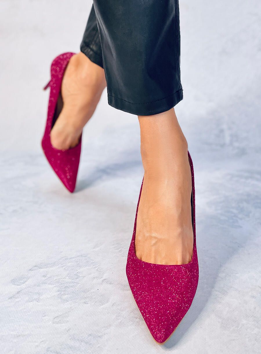 Décolleté rosa glitterate