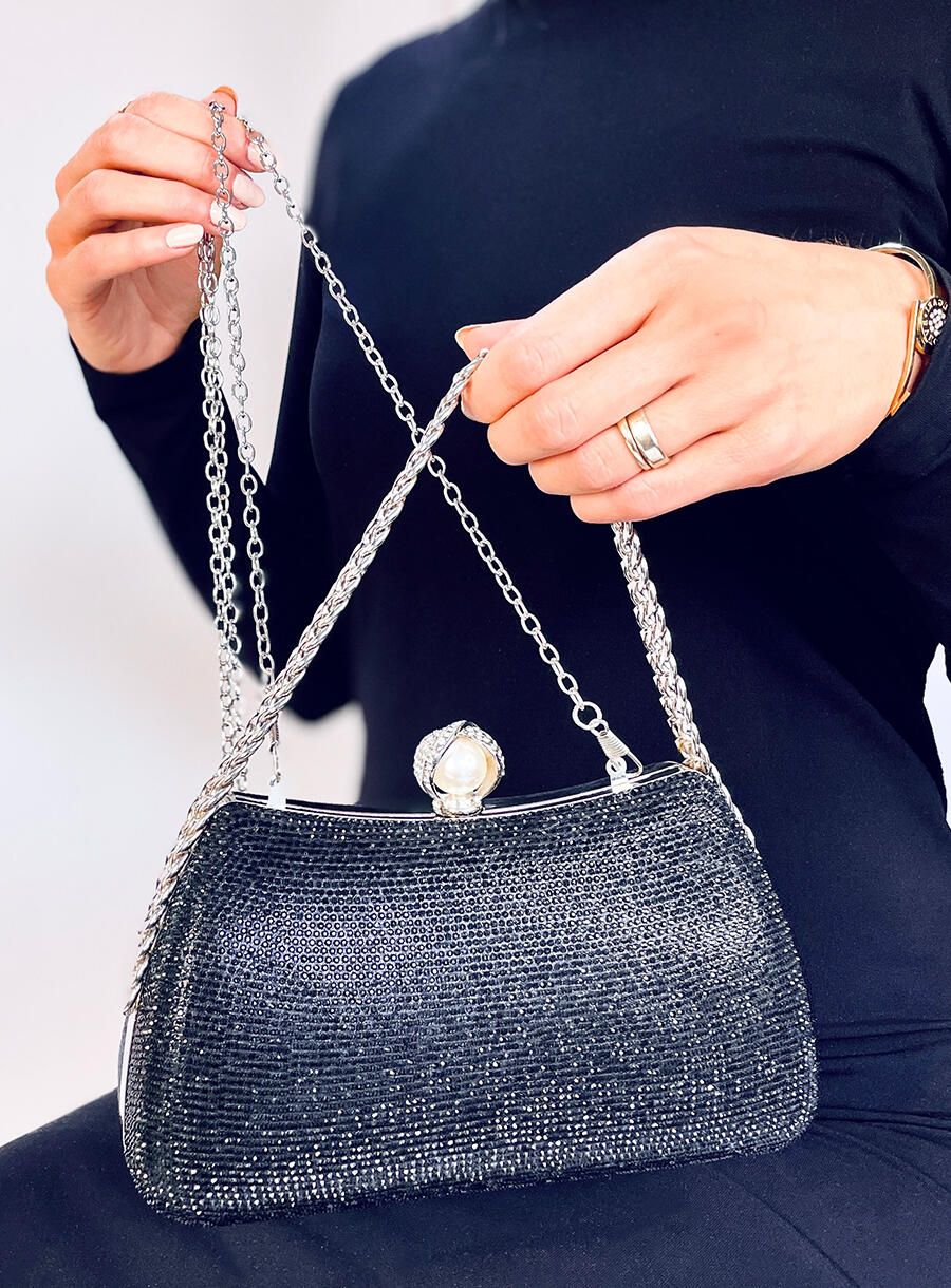 Borsa clutch nera