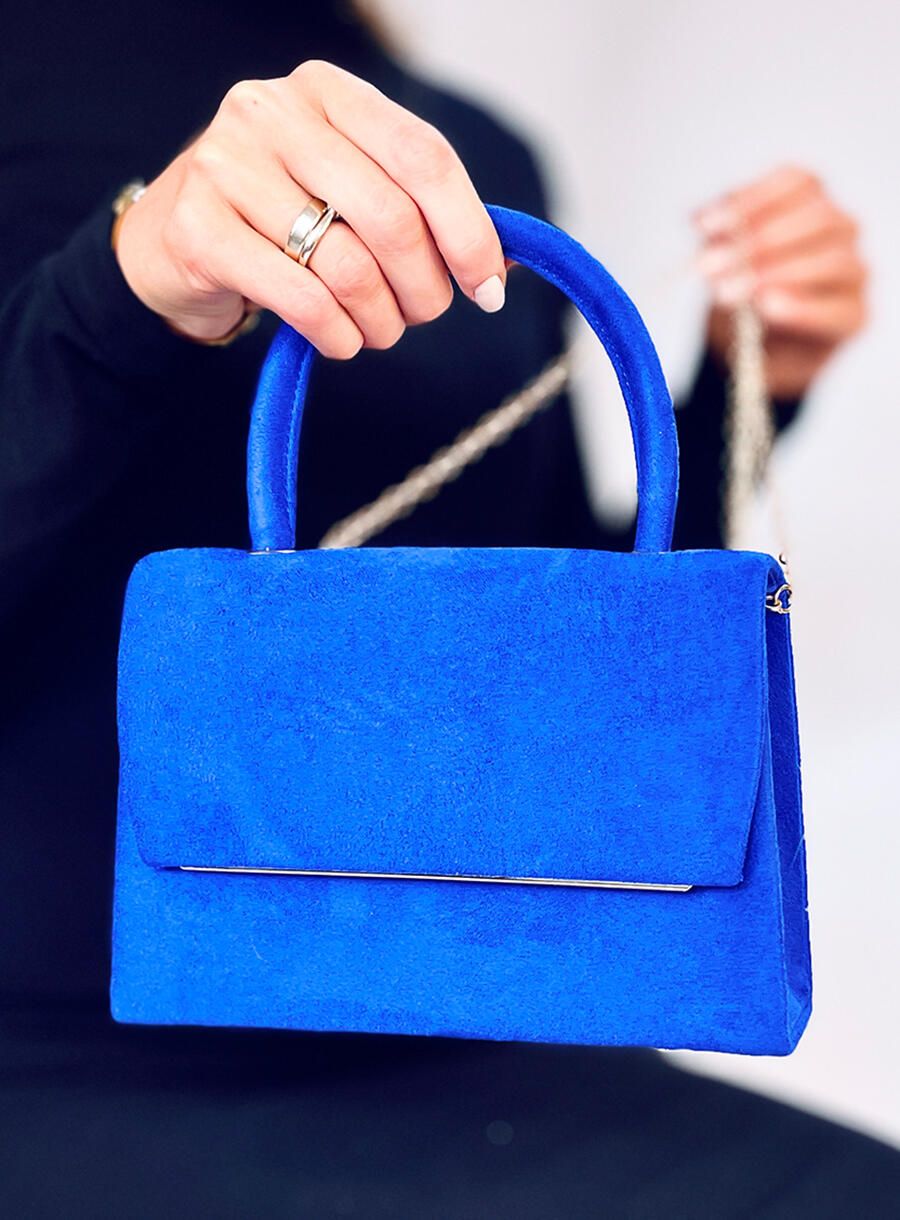 Borsa a mano blu reale