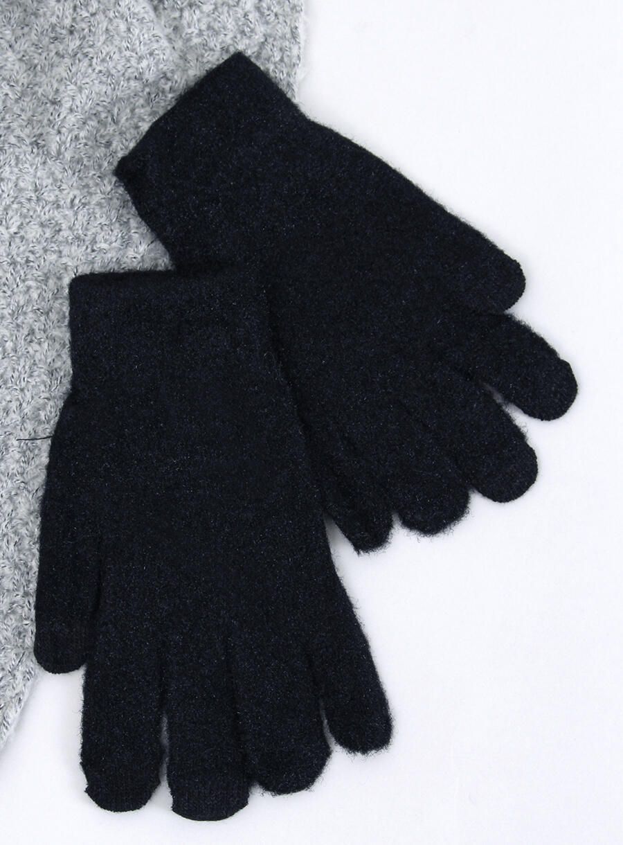 Guanti basic da donna neri