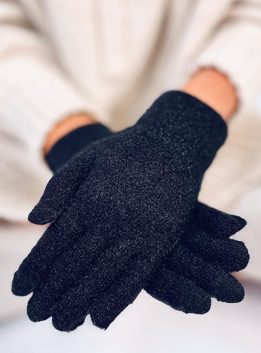 Guanti basic da donna neri