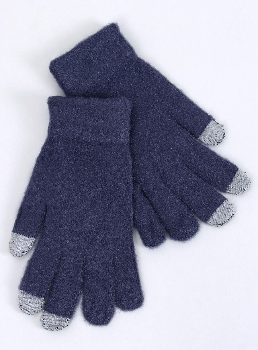 Guanti basic da donna blu scuro