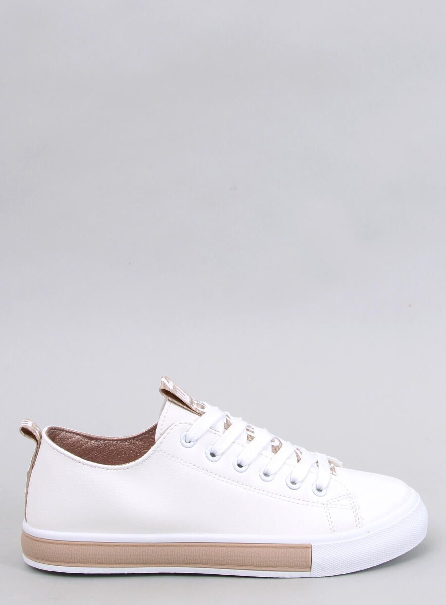 Sneakers in ecopelle CELIA bianco/champagne