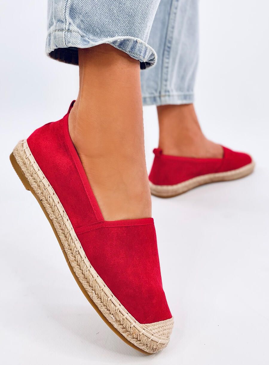 Espadrillas rosse in ecopelle scamosciata