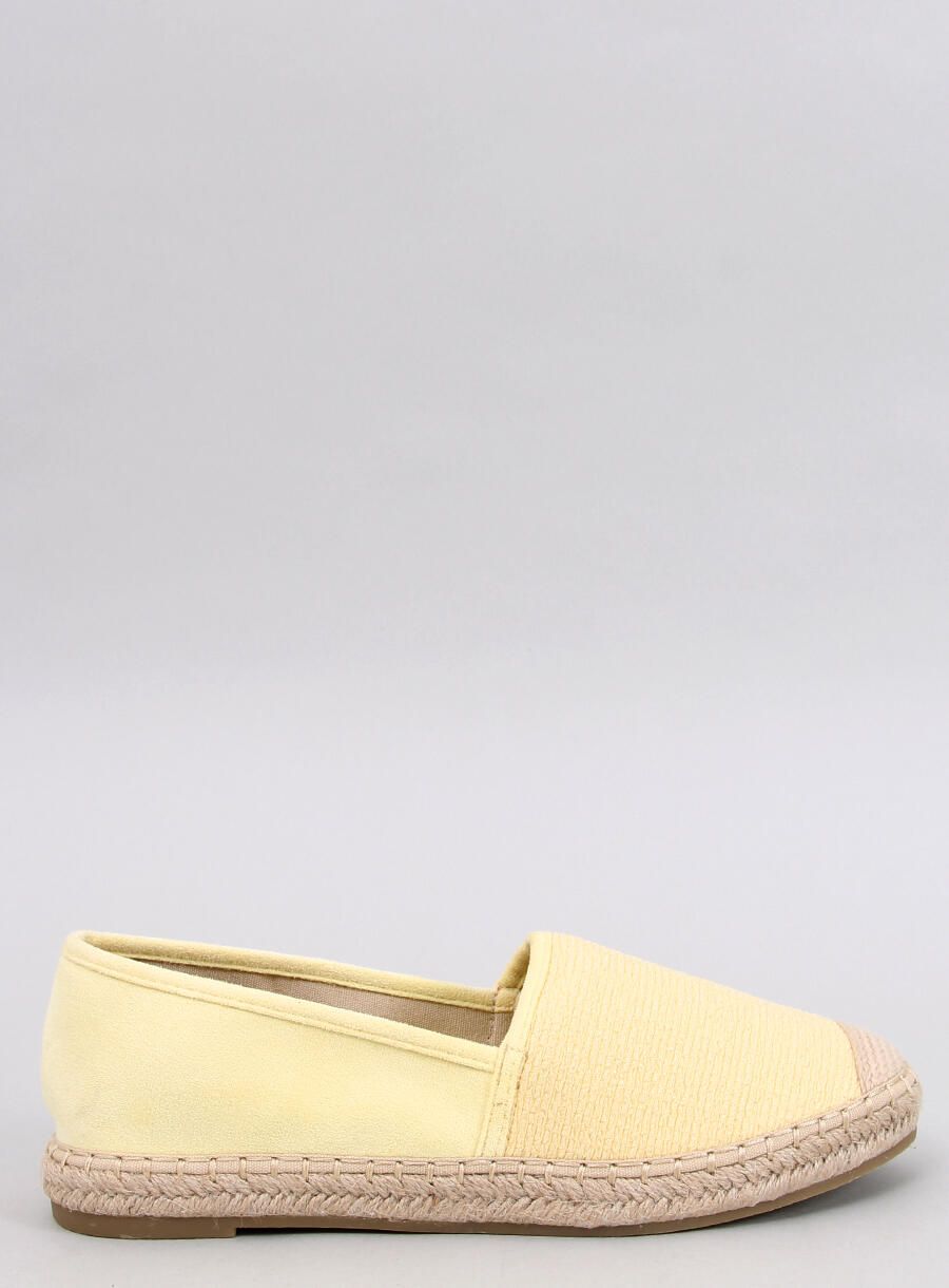 Espadrillas di tela giallo chiaro