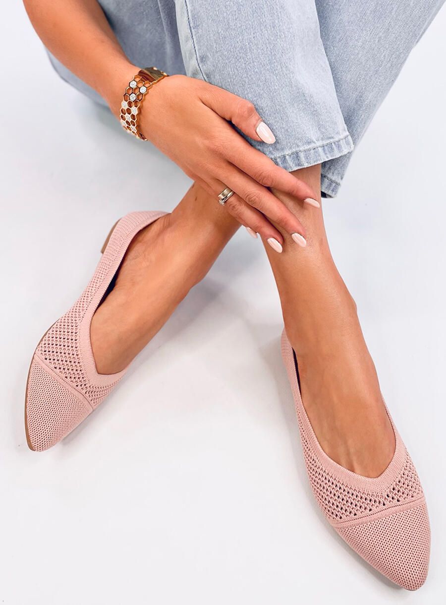Ballerine traforate rosa chiaro