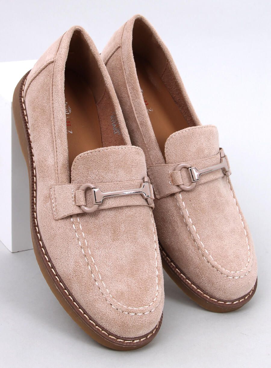 Mokasine od semiš-kože svijetlo bež