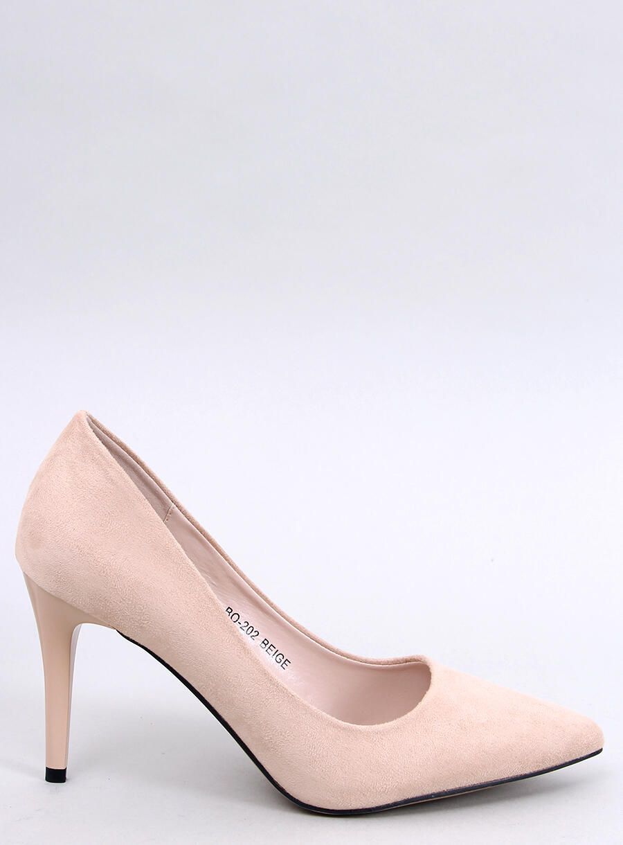 Décolleté in camoscio beige chiaro