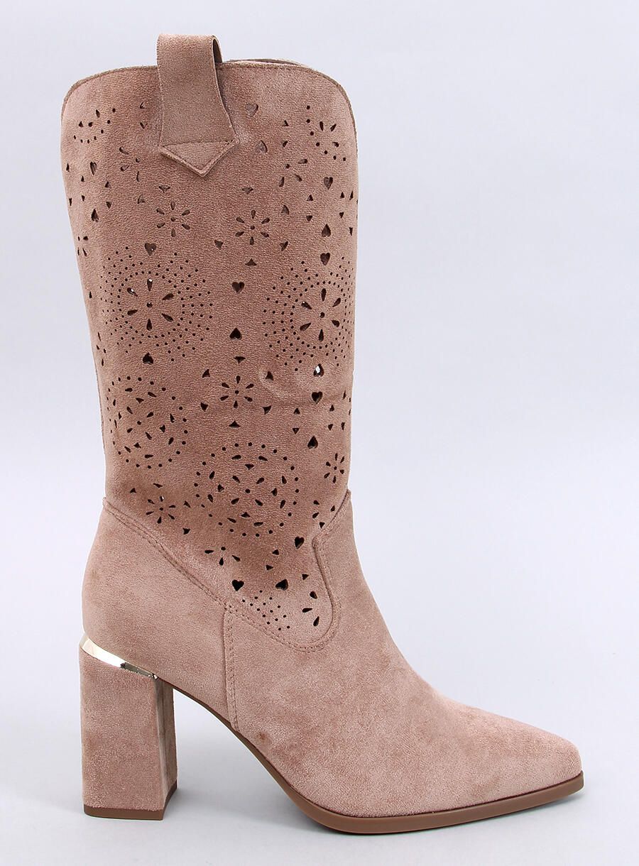 Stivali beige traforati HOUSTON