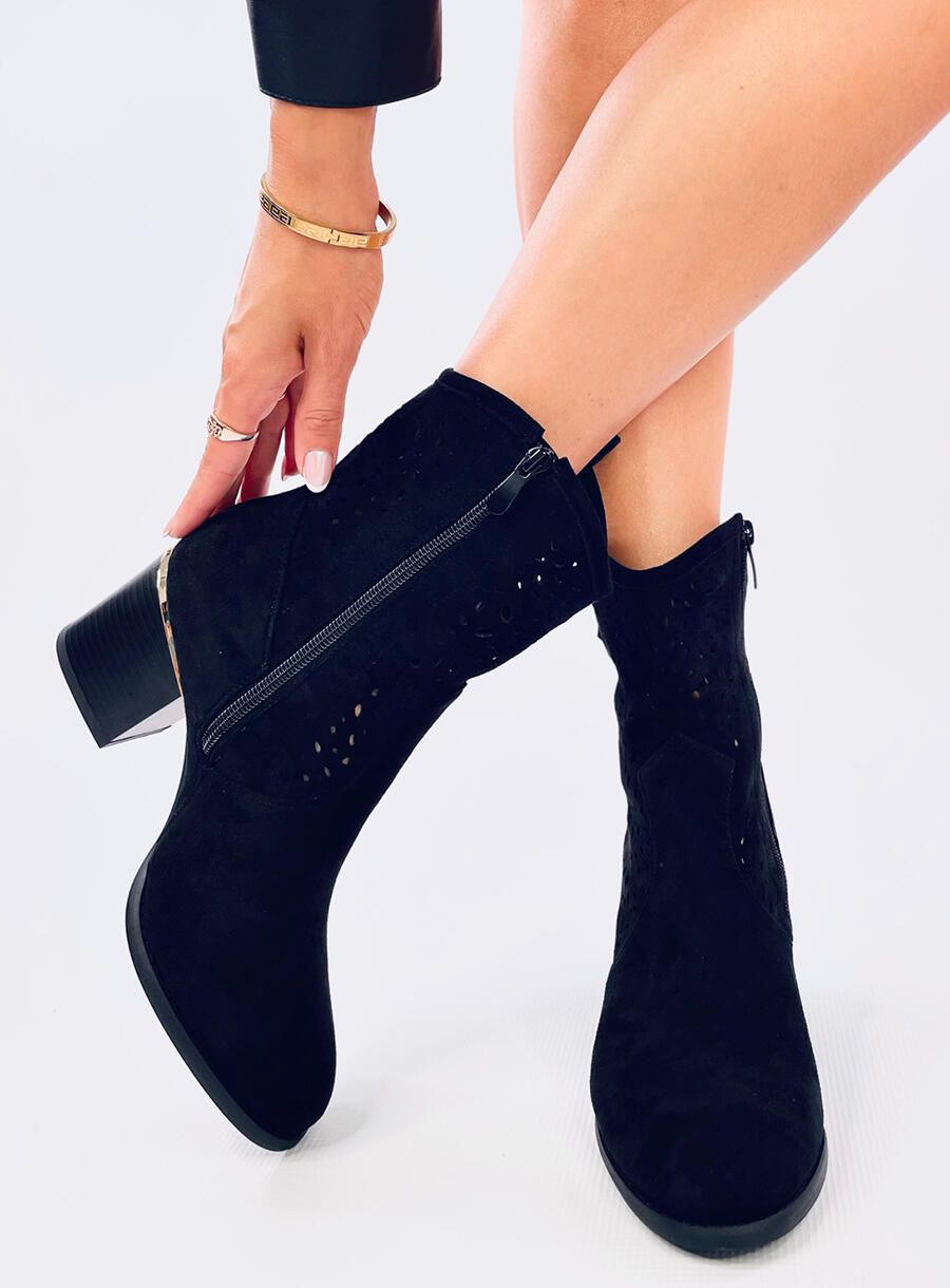 Stivaletto traforato DOLLY nero