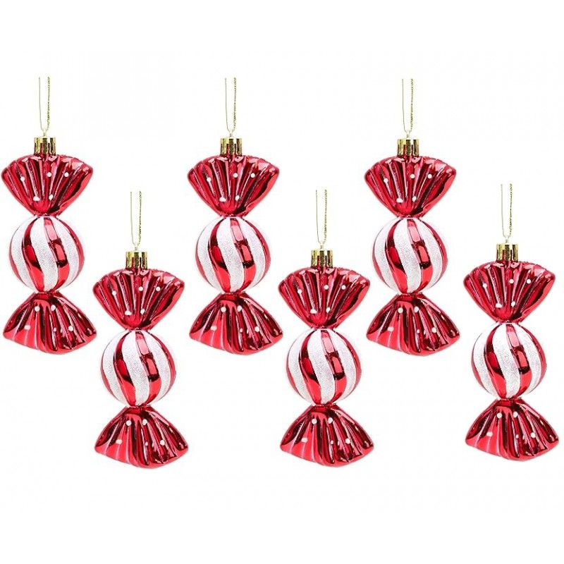 Decorazioni natalizie - caramelle 6 pz