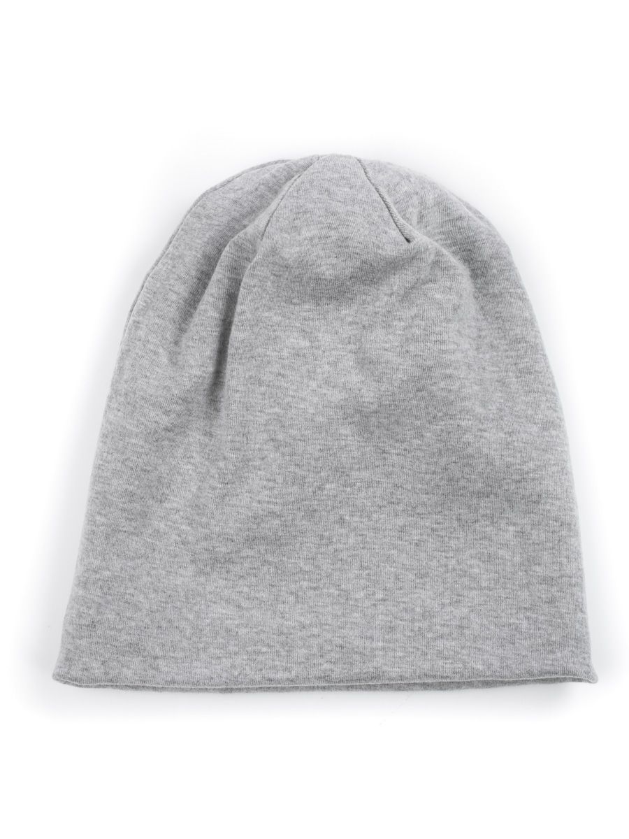 Berretto in cotone grigio chiaro