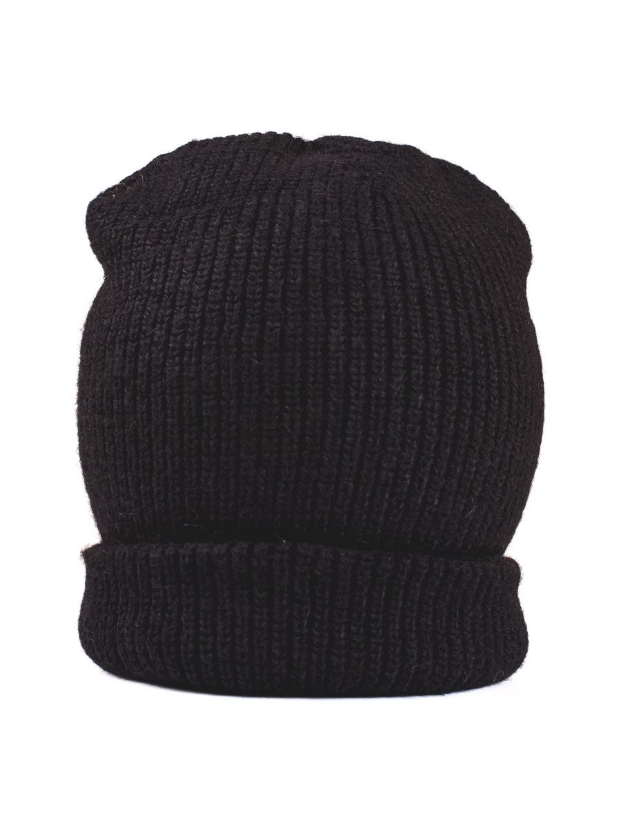 Berretto lavorato a maglia nero