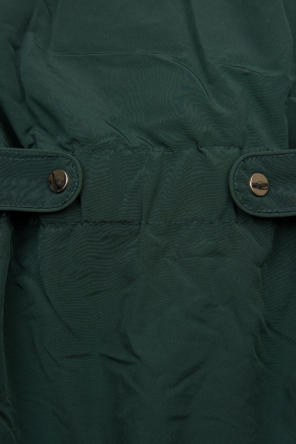 Tamno zelena zimska jakna/parka sa smeđim plišem