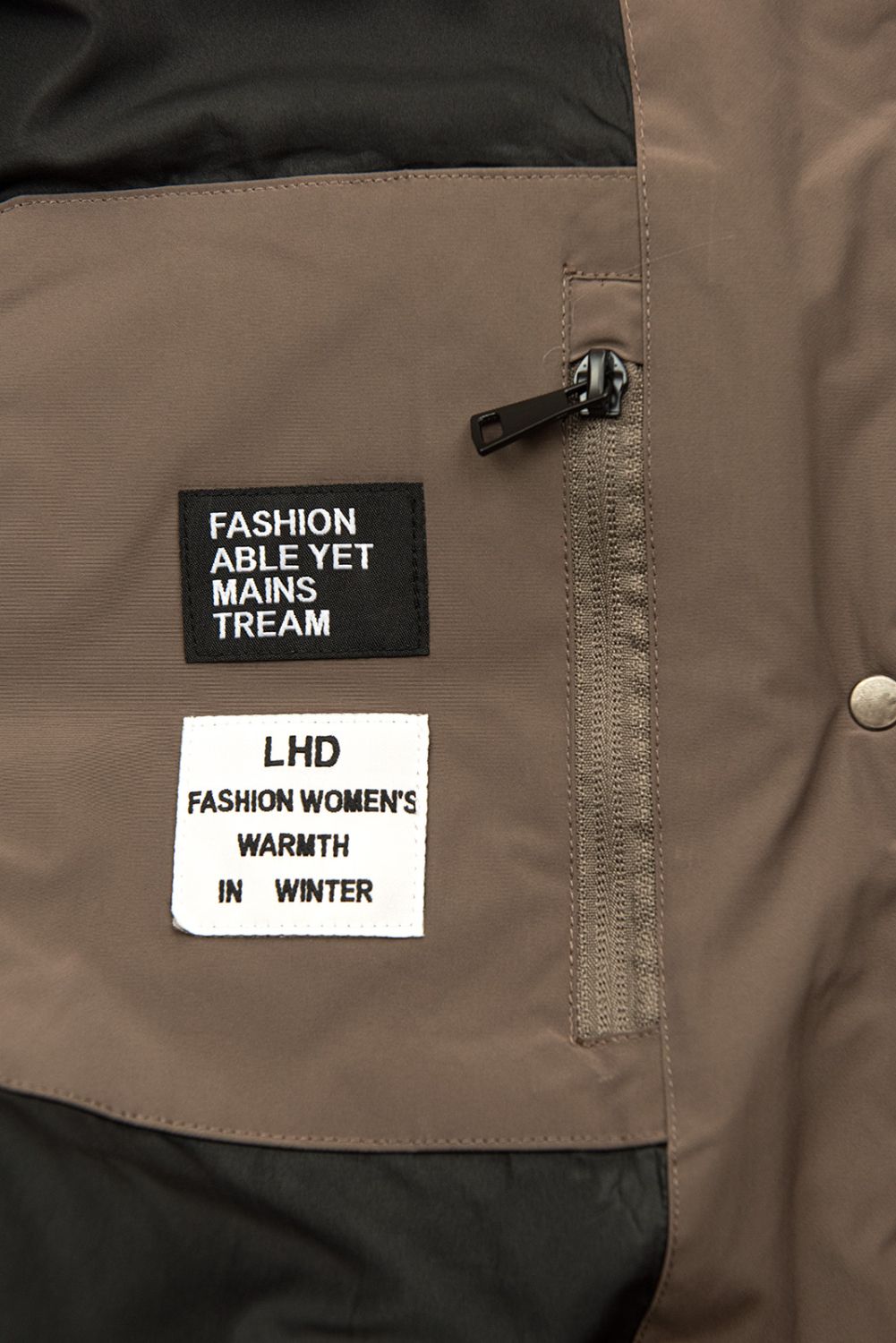 Giacca marrone estesa per autunno/inverno SPORTY
