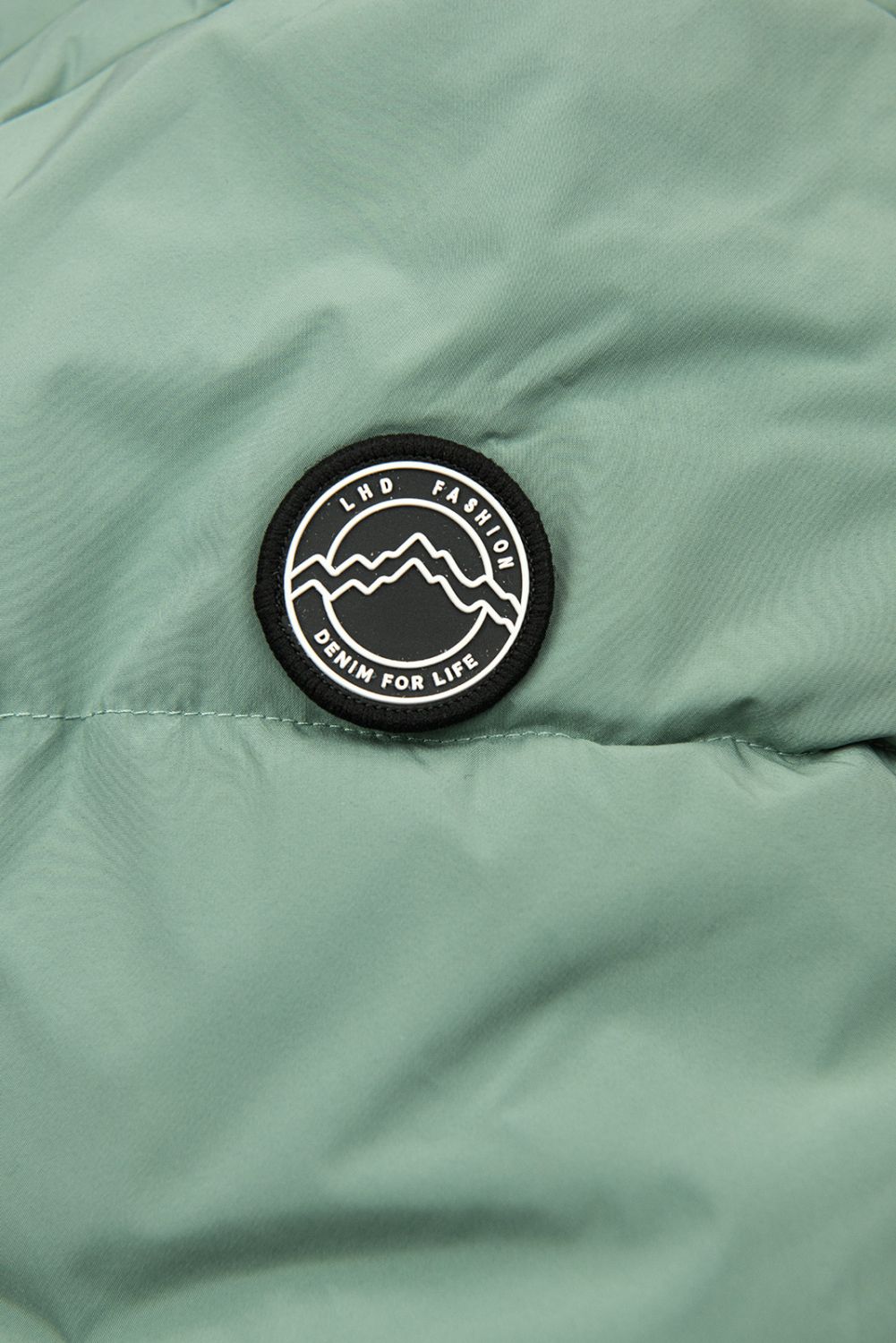 Giacca verde menta estesa per autunno/inverno SPORTY