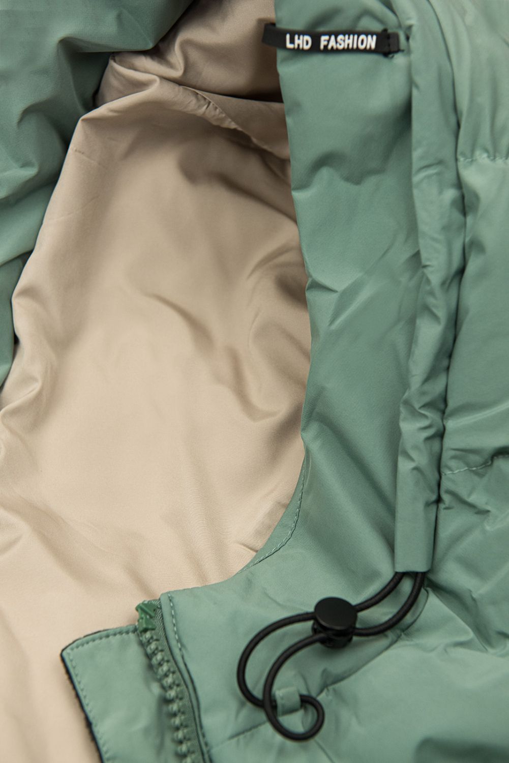 Giacca verde menta estesa per autunno/inverno SPORTY