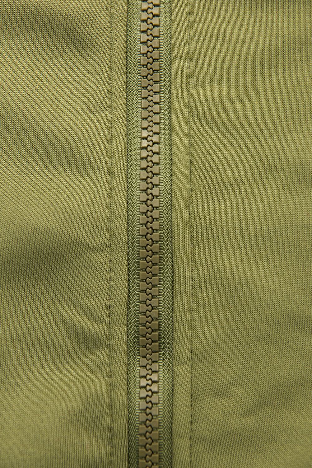 Felpa kaki con cappuccio fantasia