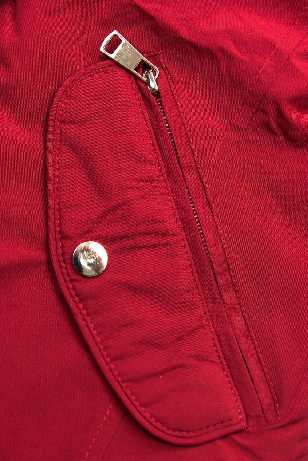 Parka doppia faccia di transizione rossa/nera