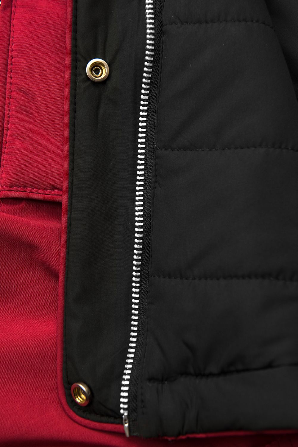 Giacca doppia faccia con elastico in vita bordeaux/nera