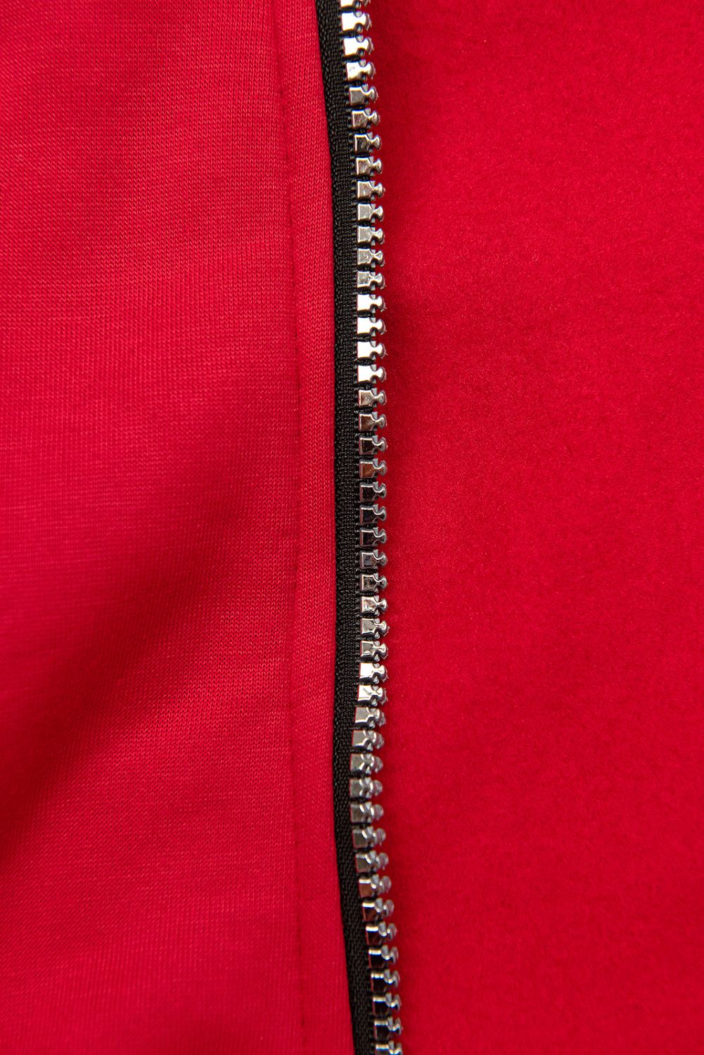 Felpa sportiva allungata rossa