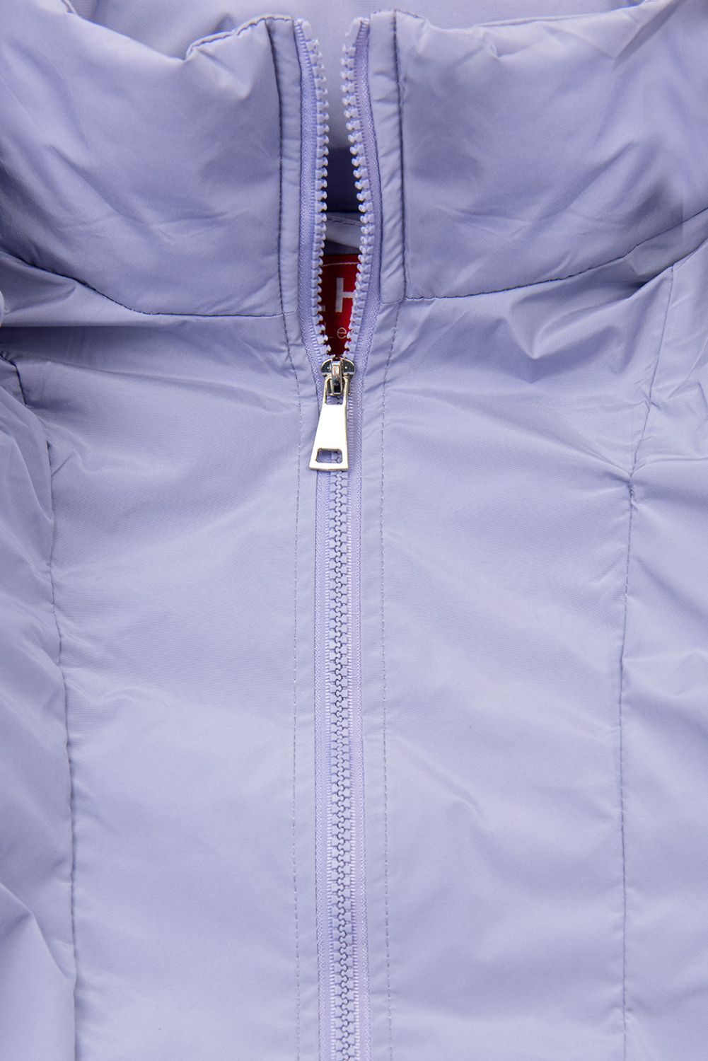 Gilet invernale viola chiaro con cappuccio