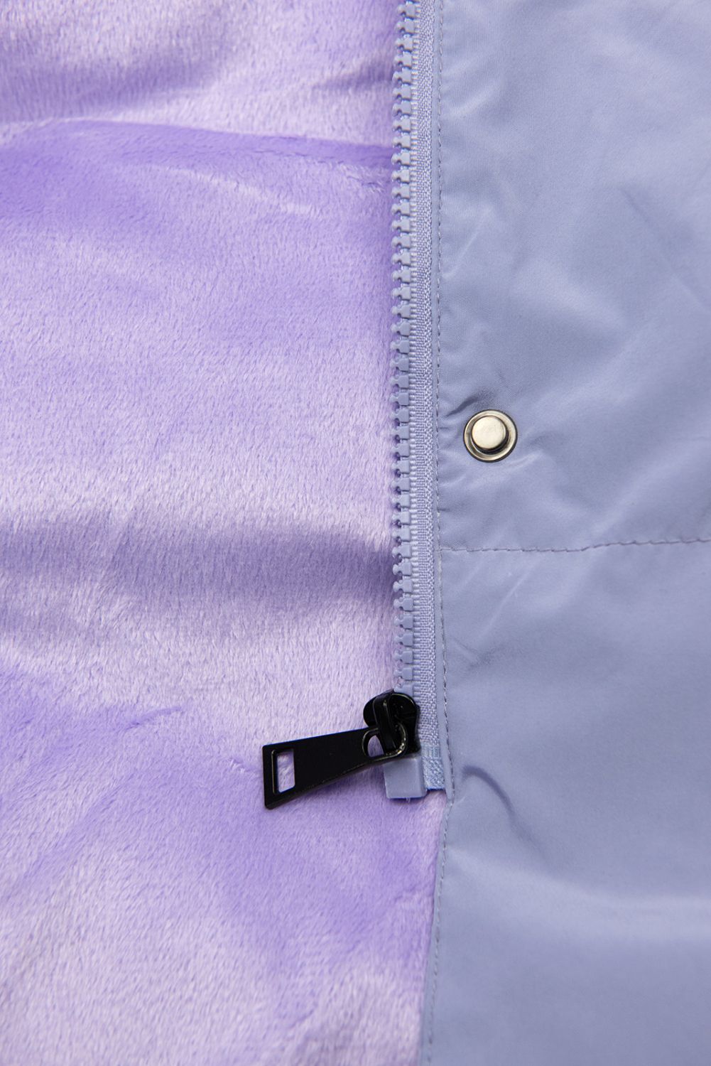Gilet trapuntato lungo viola chiaro