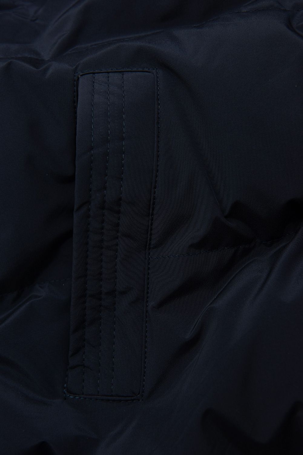 Gilet trapuntato lungo blu scuro
