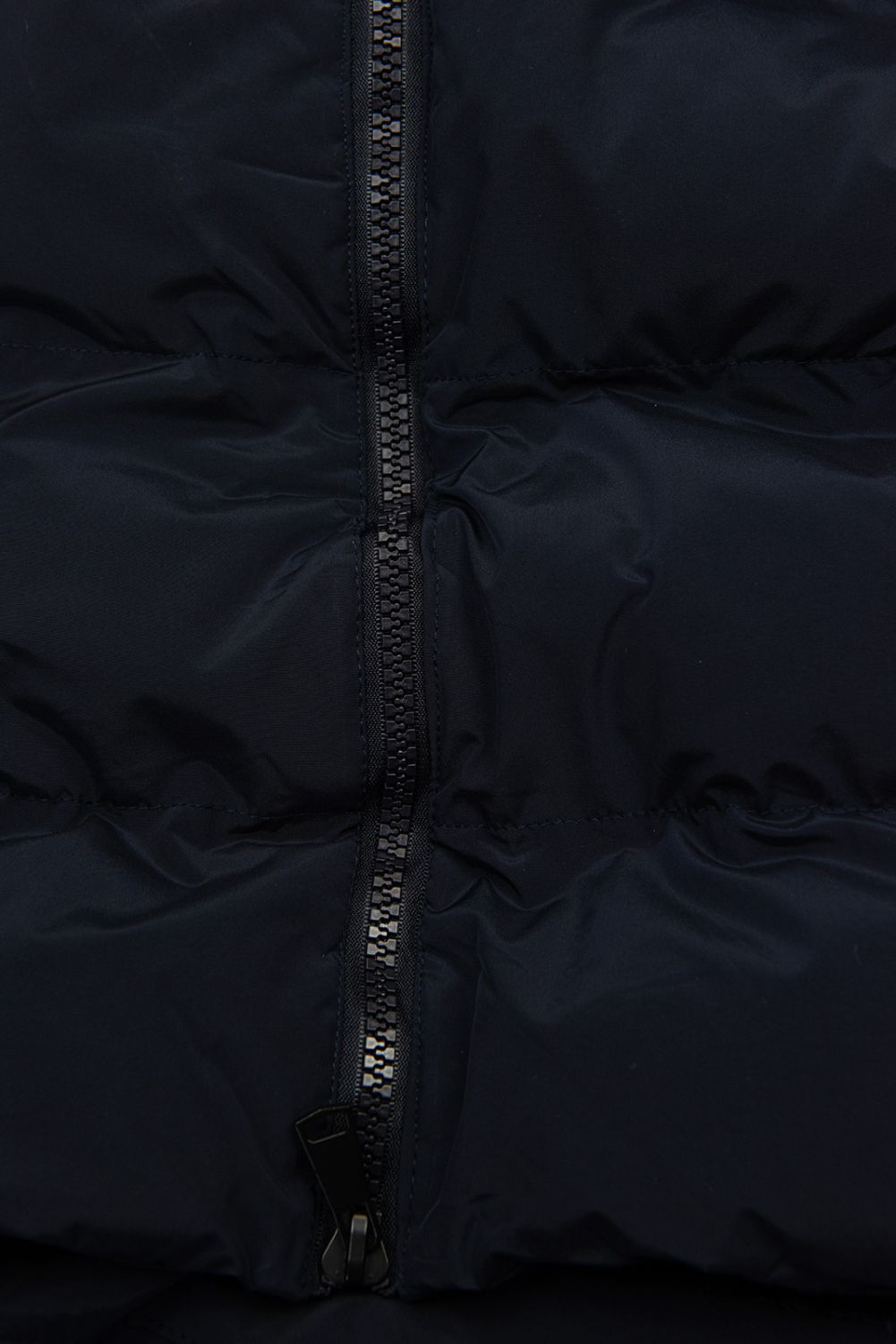 Gilet trapuntato lungo blu scuro