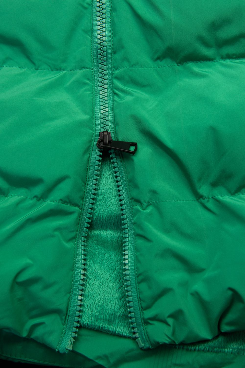 Gilet trapuntato lungo verde