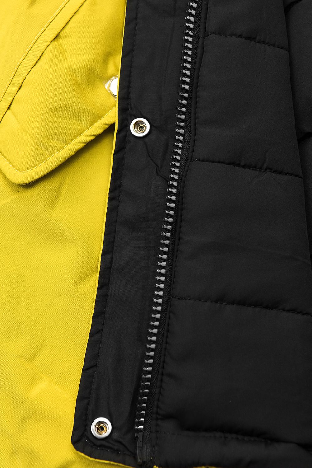 Parka invernale doppia faccia giallo/nero