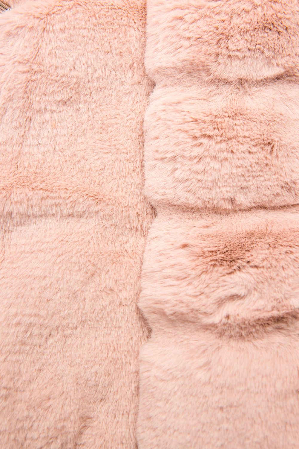 Parka nera-rosa con bordo in pelliccia