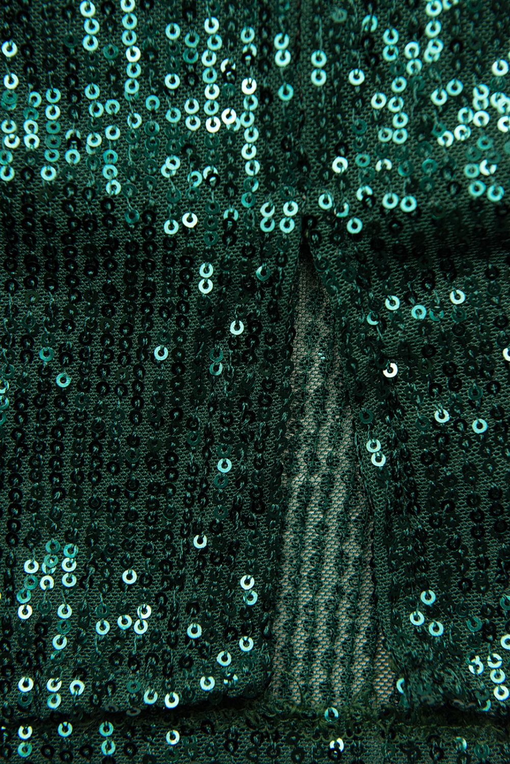 Abito verde smeraldo con paillettes