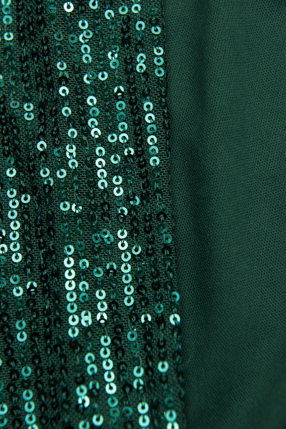 Abito verde smeraldo con paillettes
