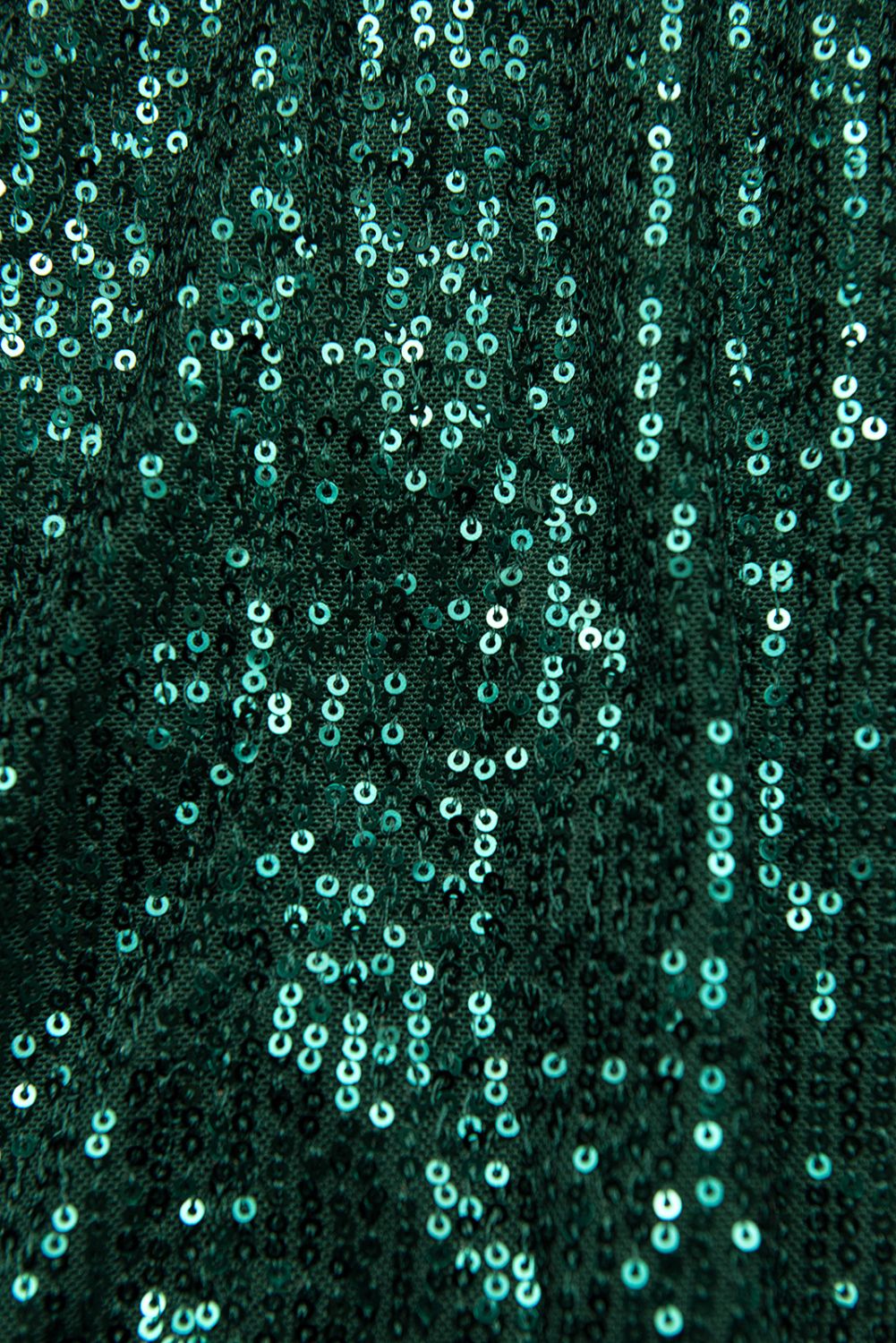 Abito verde smeraldo con paillettes