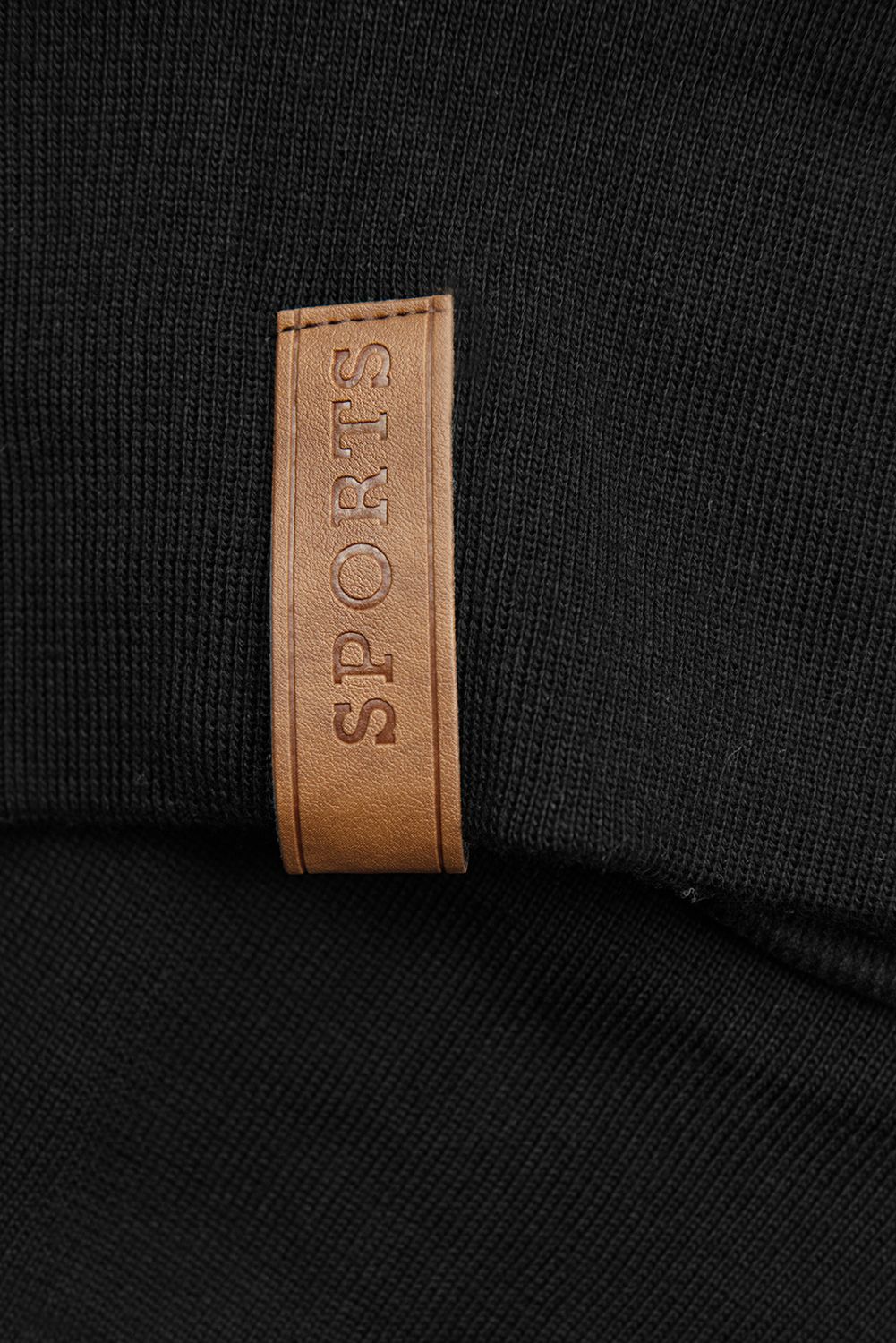 Felpa allungata nera con tasche