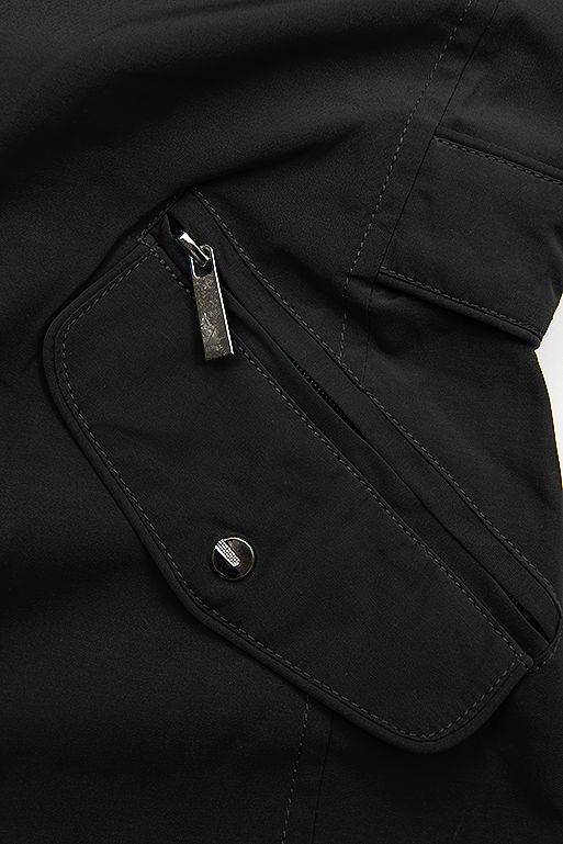 Giacca doppia faccia con elastico in vita nera/gialla