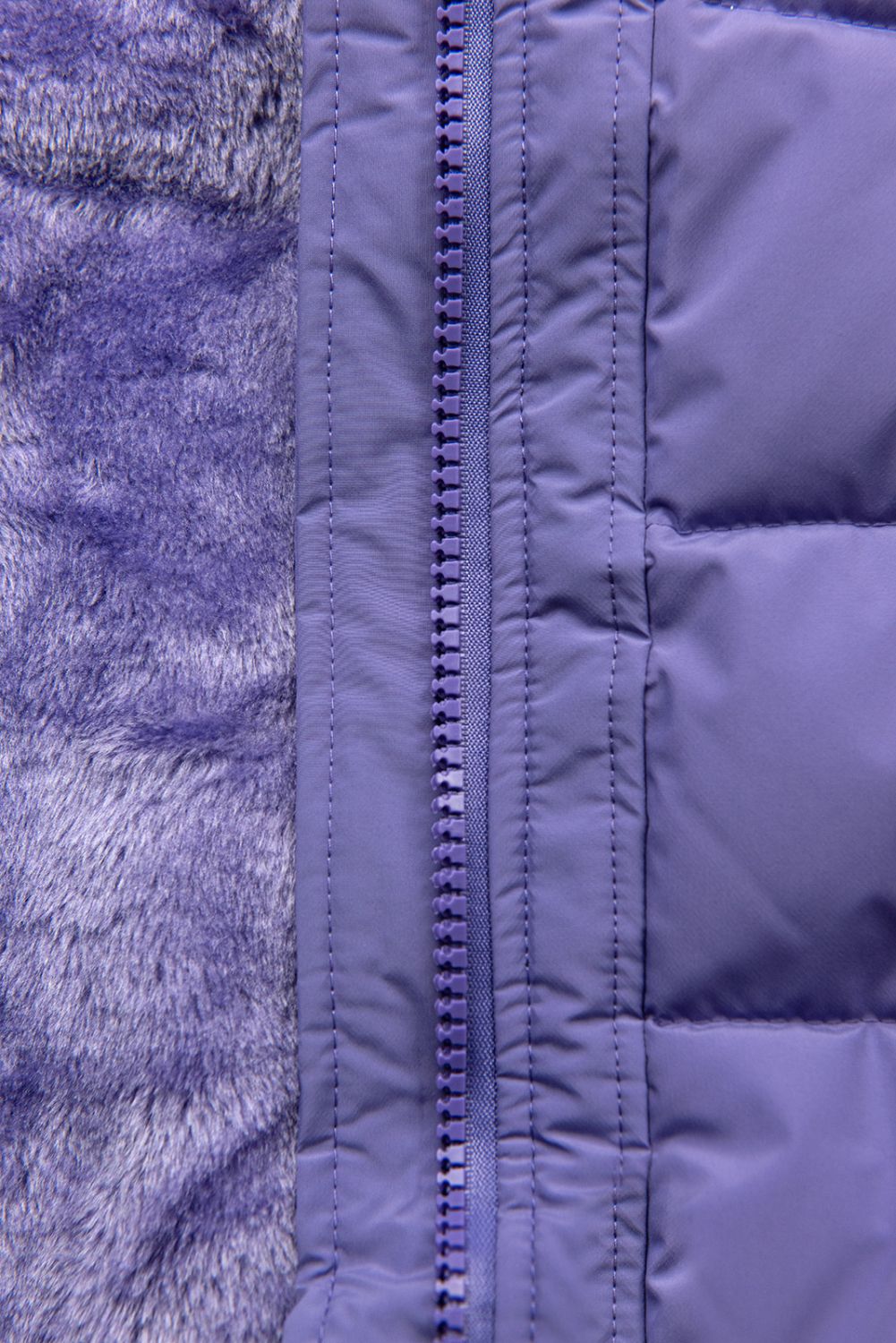 Giacca invernale viola con coulisse in vita