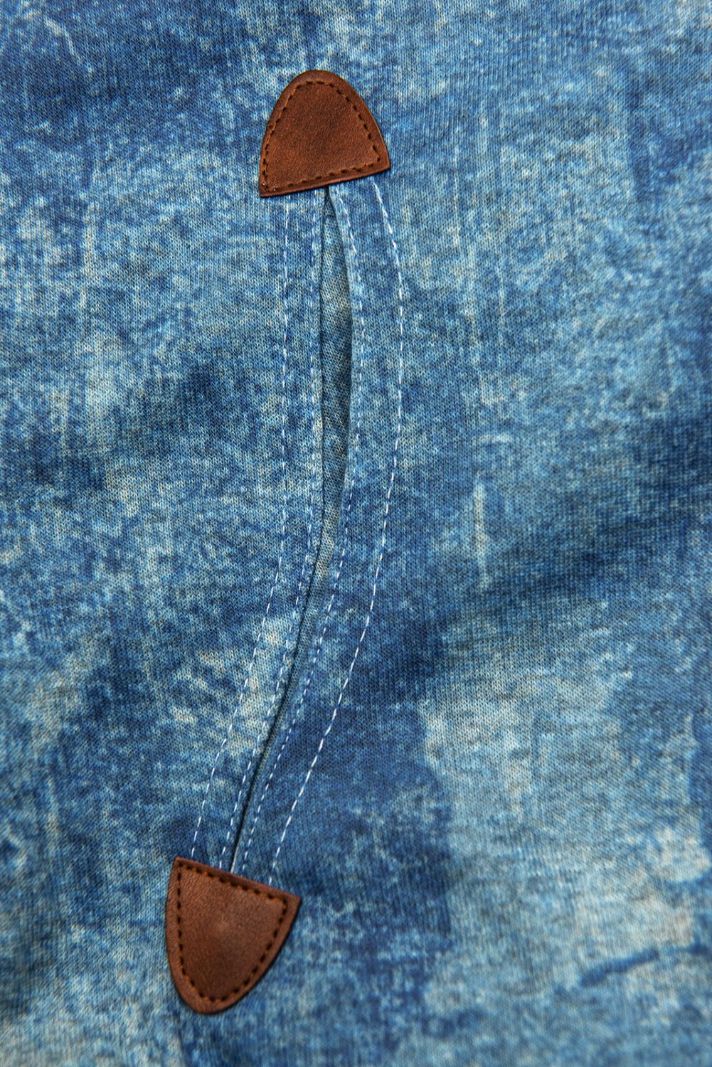 Felpa blu chiaro con cerniera asimmetrica