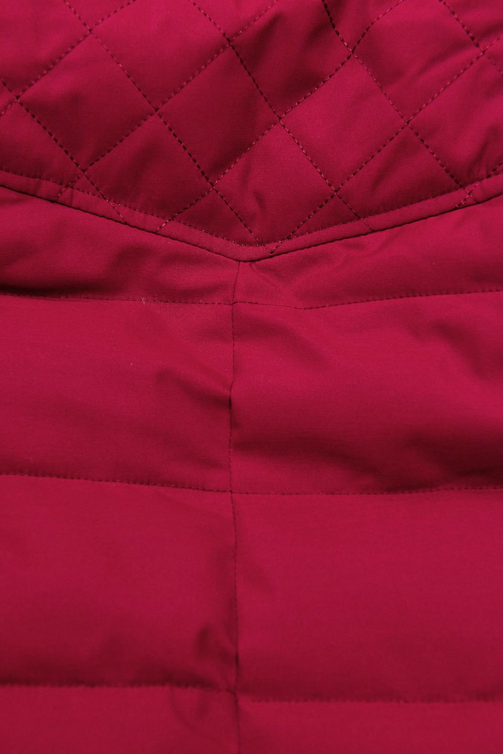 Giacca calda trapuntata bordeaux