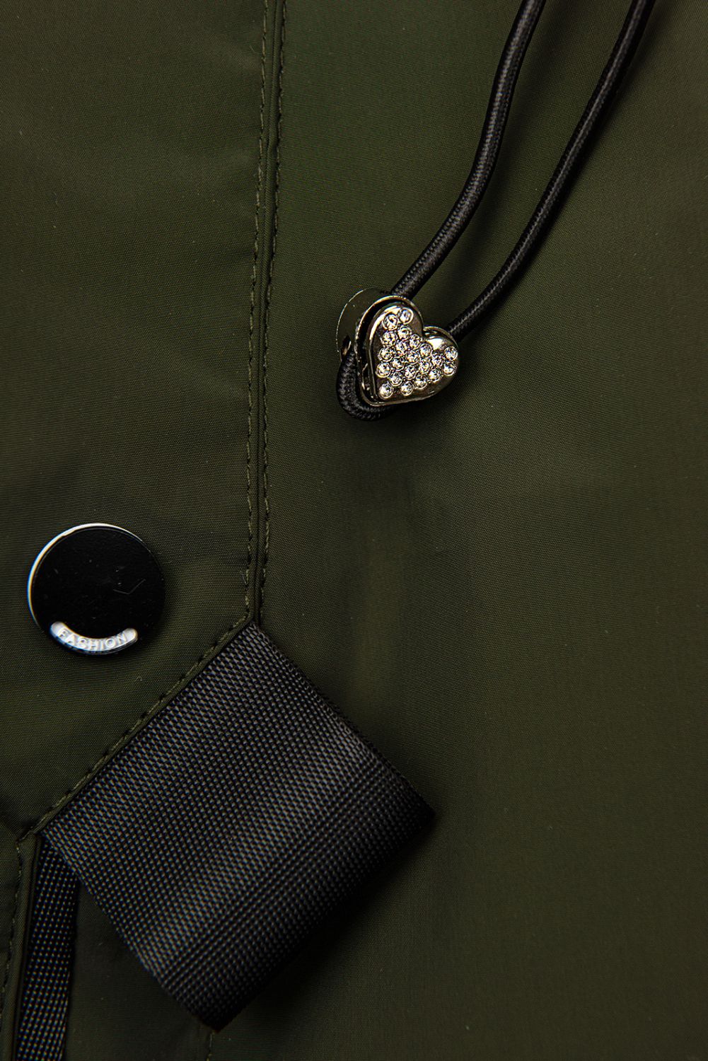 Cappotto/parka di transizione kaki