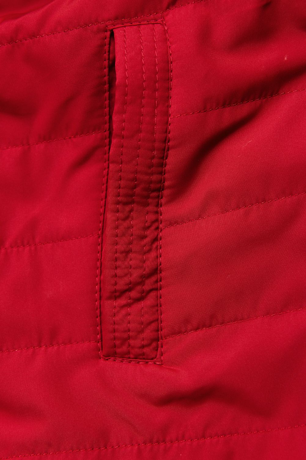 Parka doppia faccia di transizione con cappuccio blu/rosso
