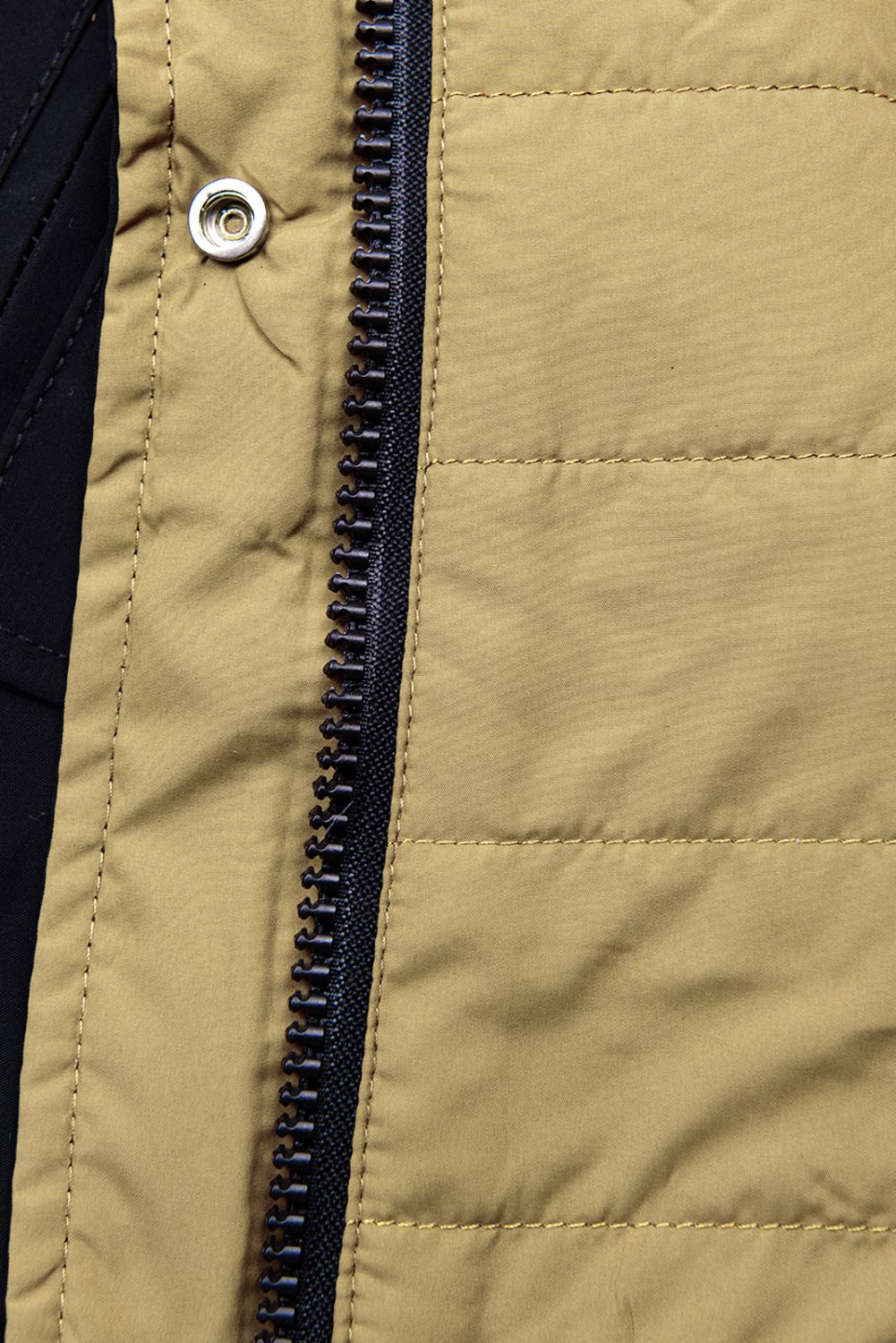 Parka doppia faccia di transizione con cappuccio grigio chiaro/sabbia