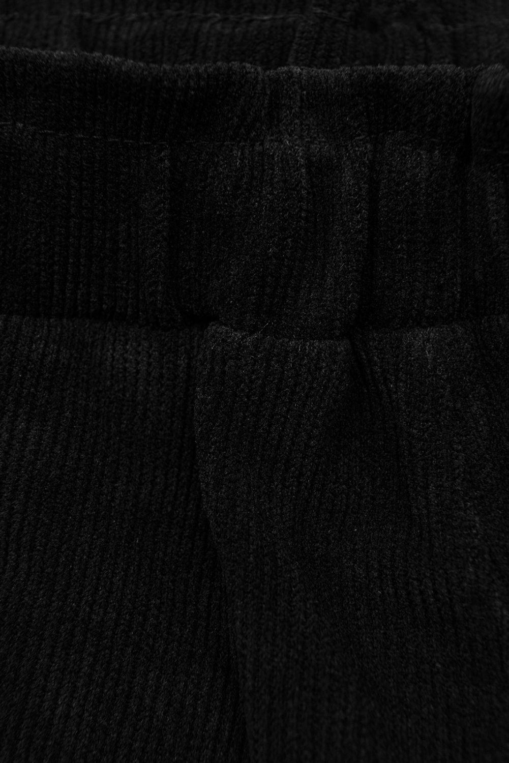 Pantaloni casual neri con elastico in vita