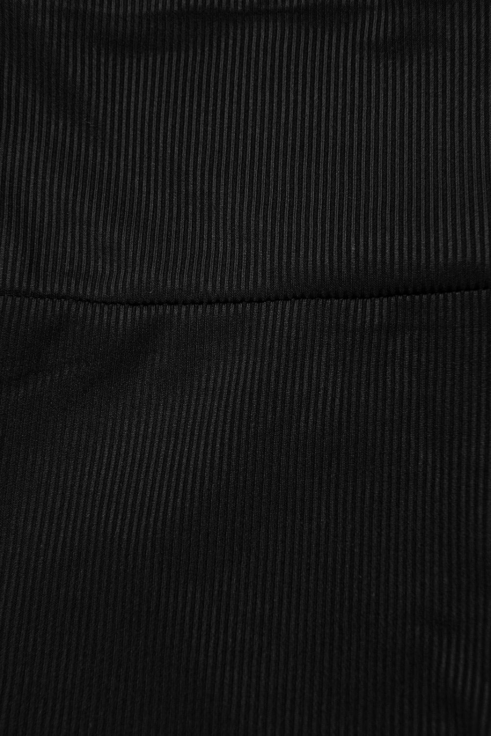 Leggings neri a costine