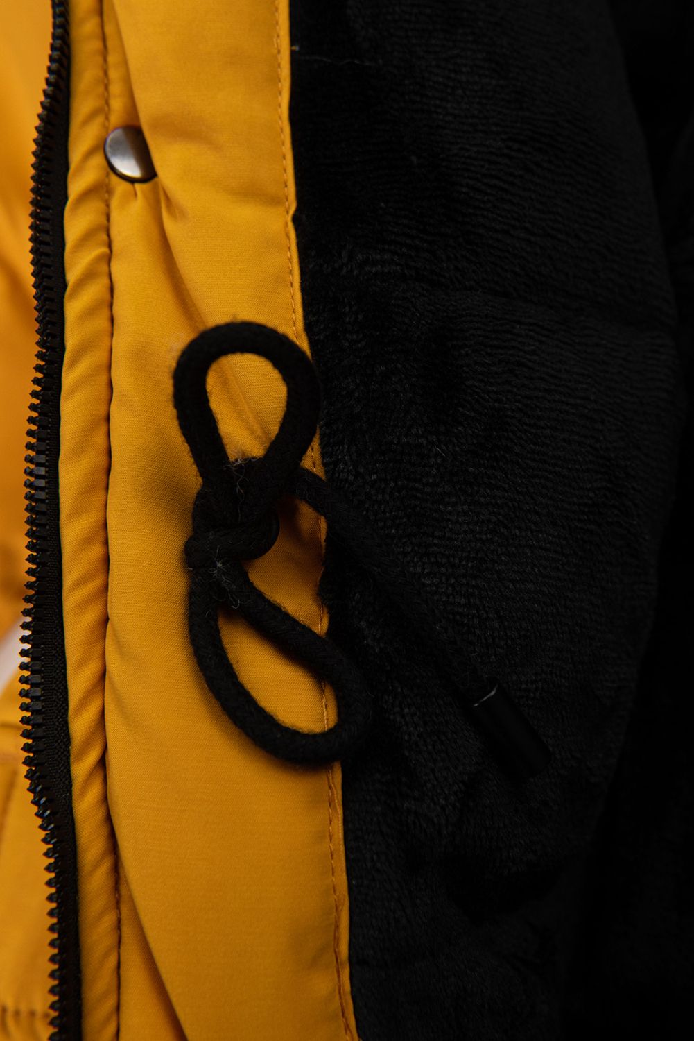 Giacca invernale imbottita giallo senape per bambini