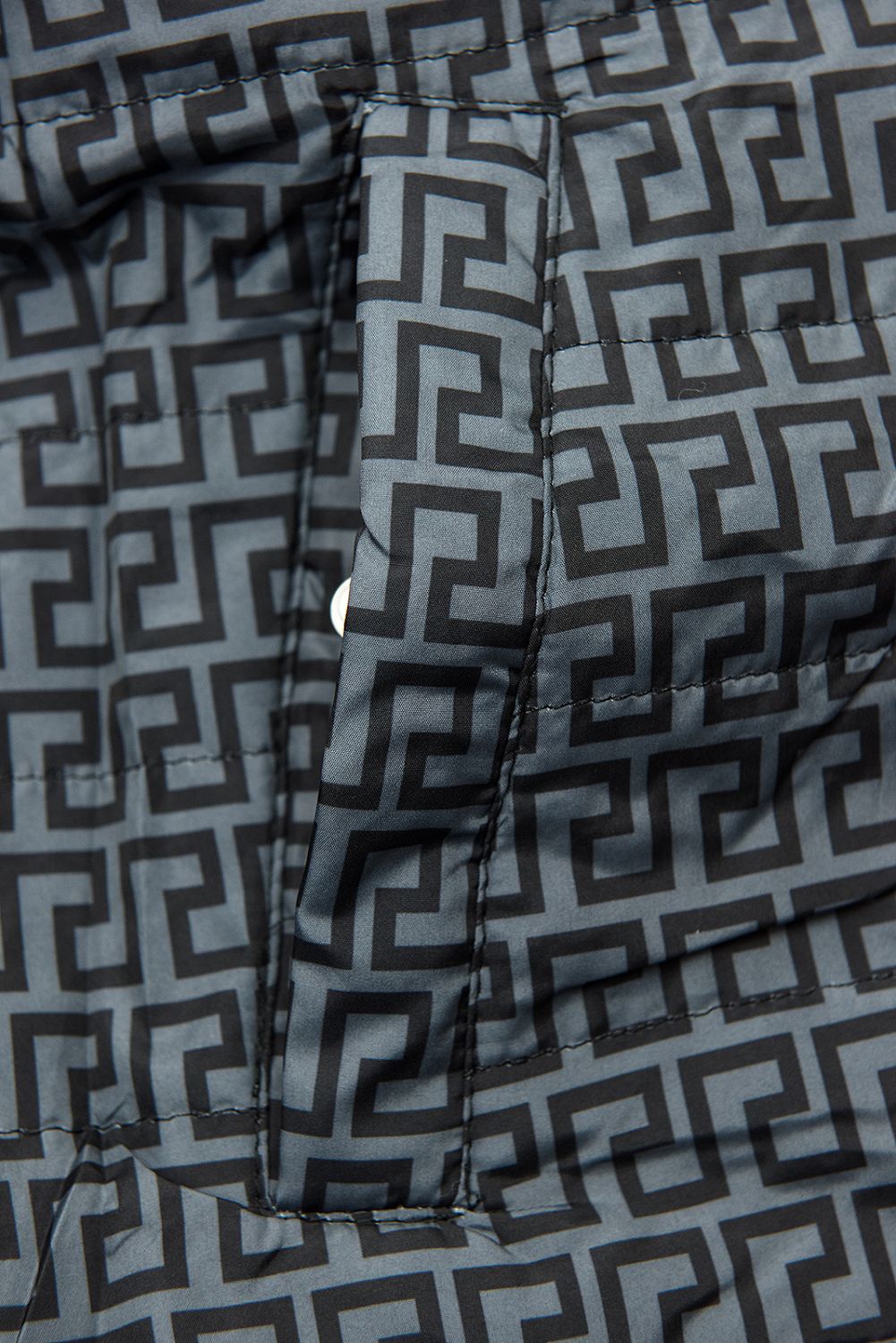 Parka doppia faccia con fantasia blu scuro/grigio