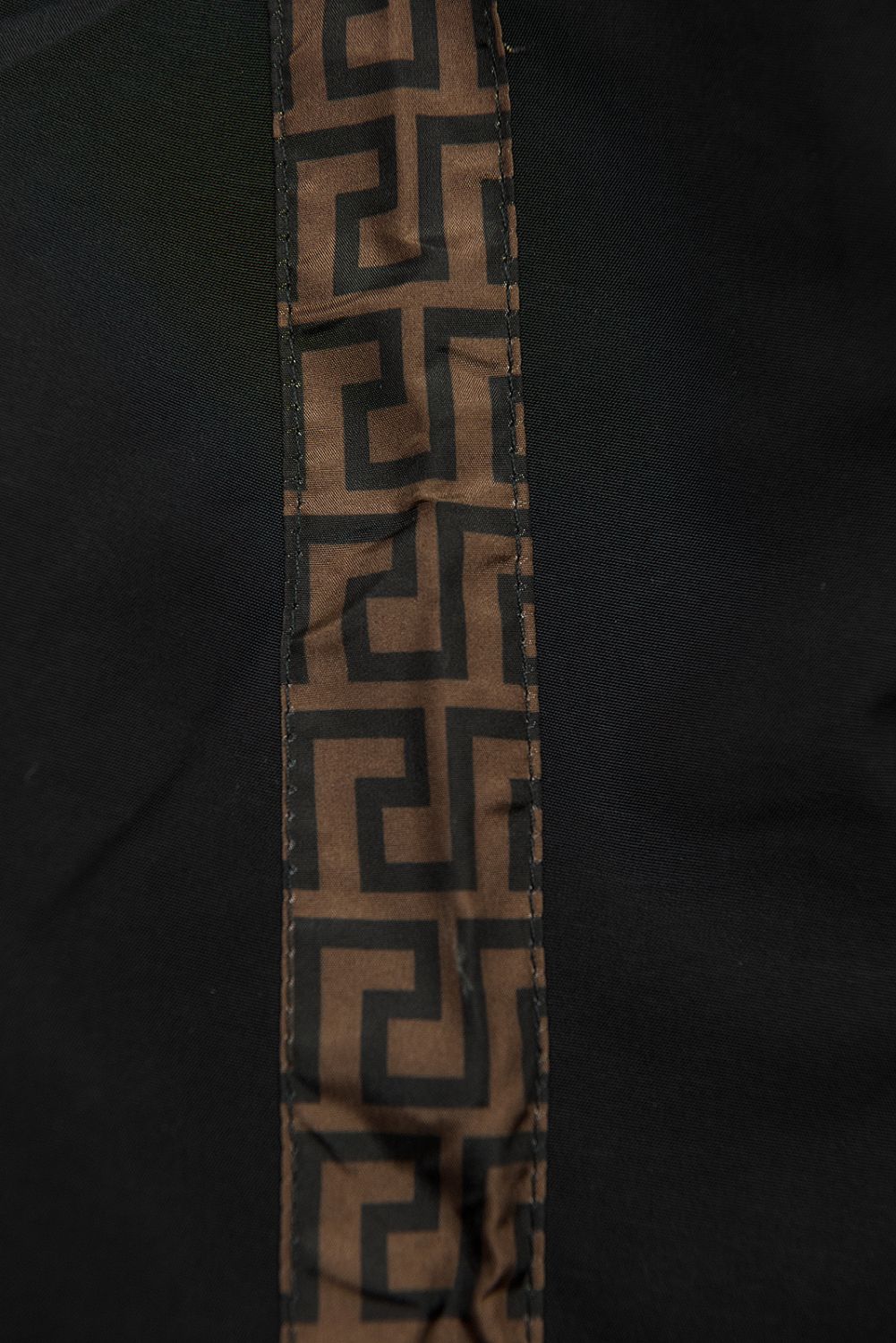 Parka doppia faccia con fantasia nero/marrone