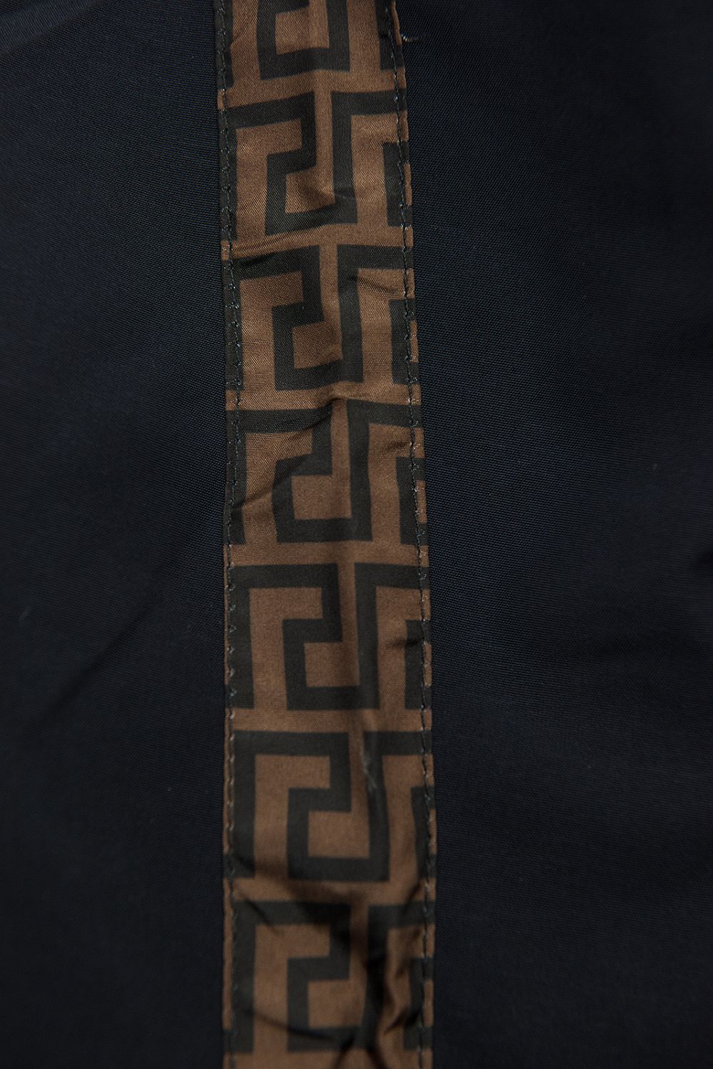 Parka doppia faccia con fantasia blu scuro/marrone