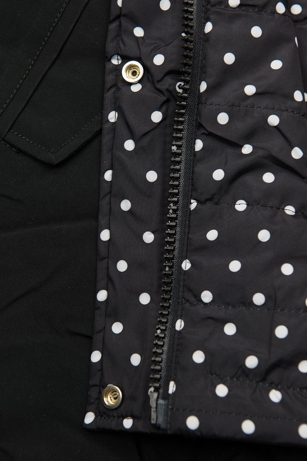 Parka a pois nera
